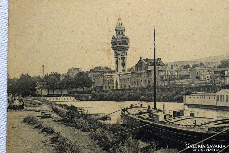 Antik francia fotó képeslap  Epernay -  Marne part  1910 körül