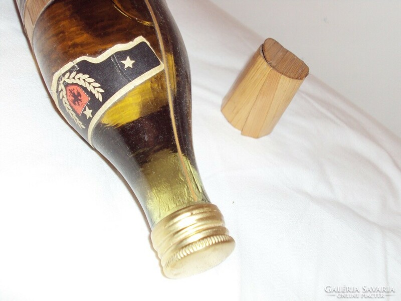 Retro Glass Bottle - Albanian Cognac Gjergj Kastrioti Skenderbeu Cognac Albania Unopened 1970s