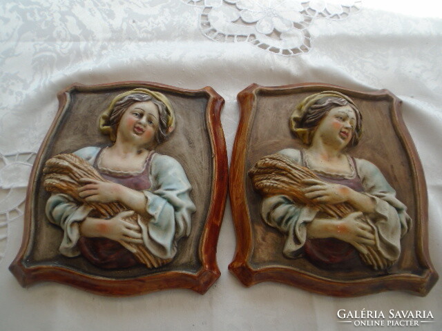 KLIMT Georg - Bernard Bloch  Wien - Ritka szecessziós majolika fali kép