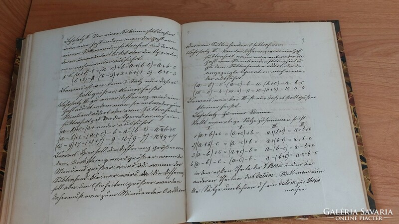(K) Régi jegyzet 1864-1865 Matematika