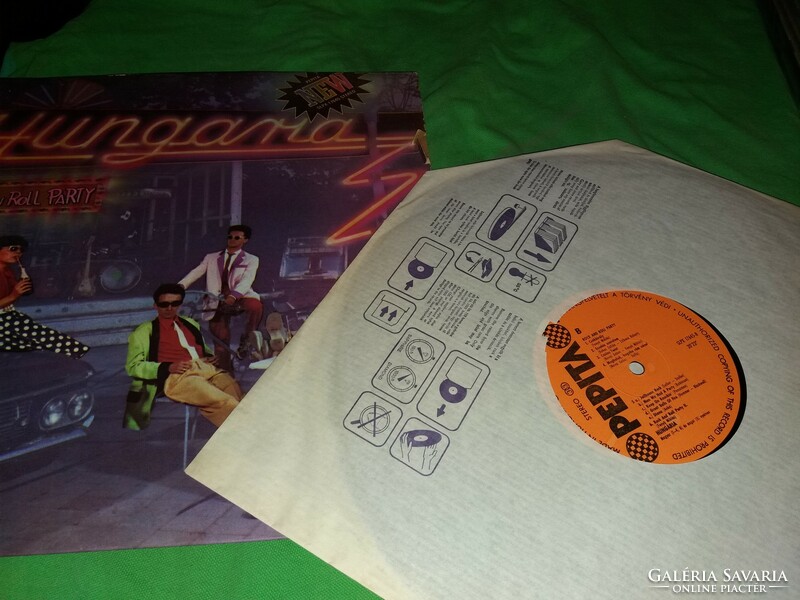 Régi Hungária -rock'nroll party 1980. zene bakelit LP nagylemez szép állapotban a képek szerint 2.