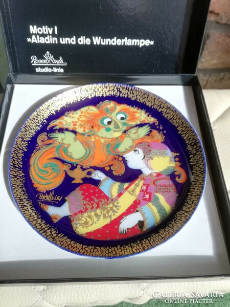 Bjorn Wiinblad: Aladdin and the Magic Lamp, Rosenthal decorative plate with box