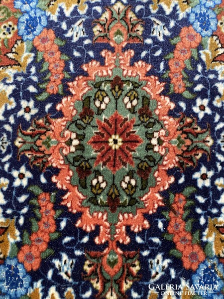 Exclusive hand-knotted Ghom Persian carpet with silk - 220x130