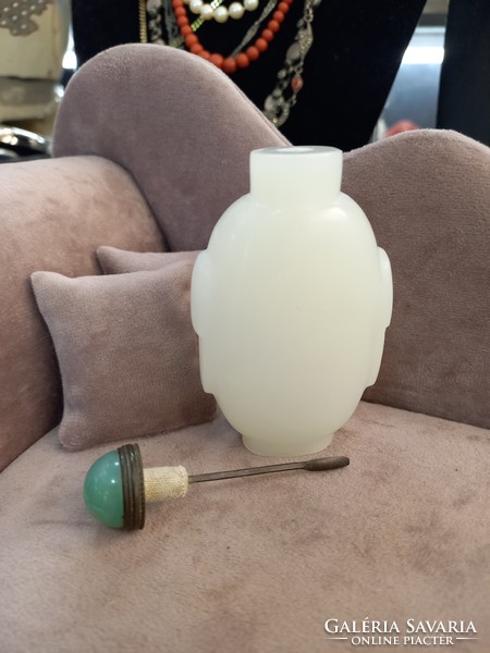 Antik Kínai Parfümös Üveg Zöld