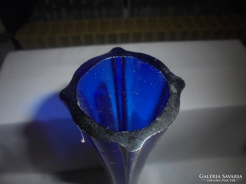 Blue glass fiber vase - large size - 61 cm high
