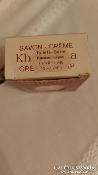 Retro soap, old embossed Kharmen cream soap in original decorative box for collection