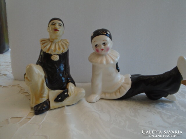 2 Pierot antique clowns in good condition for their age