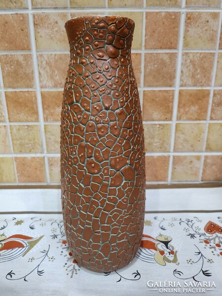 Cracked ceramic retro vase