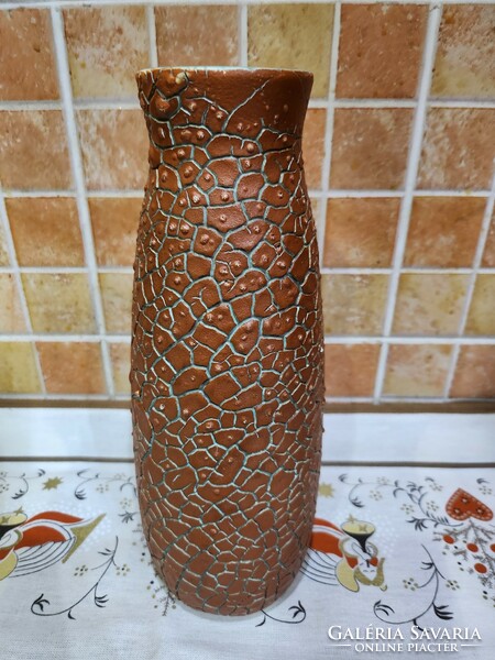 Cracked ceramic retro vase