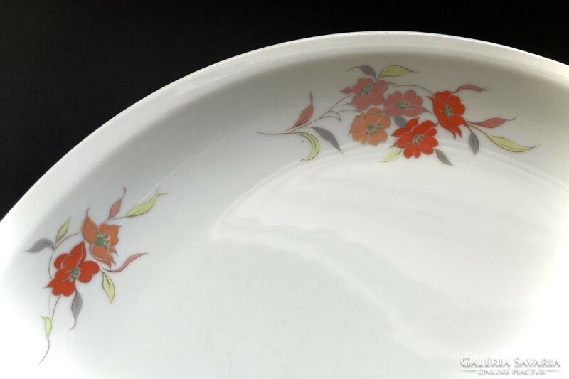 Alföldi orange flower round serving bowl