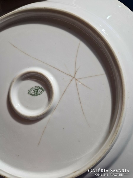 Hüttl tivadar flower pattern bowl is damaged