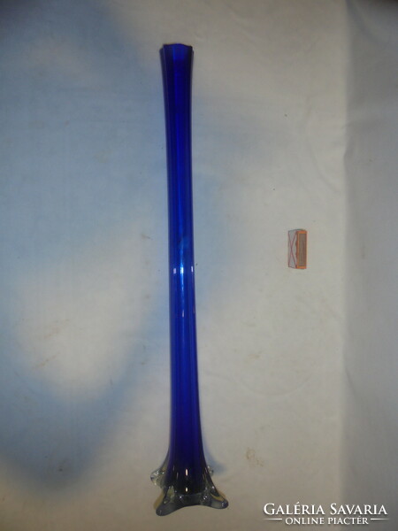 Blue glass fiber vase - large size - 61 cm high