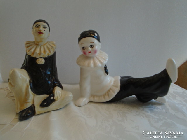 2 Pierot antique clowns in good condition for their age