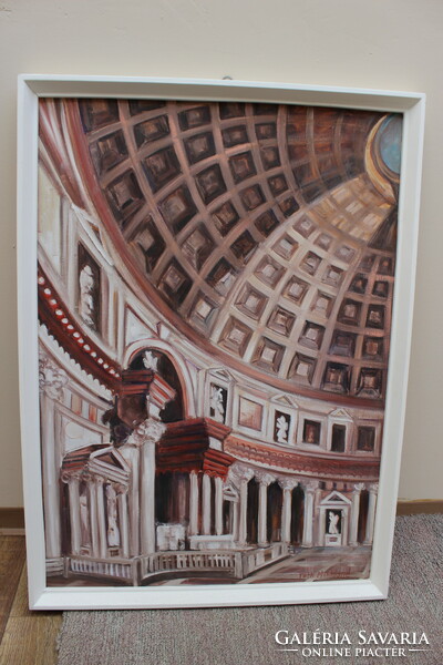 Miklós Tóth: Roman pantheon high altar oil painting