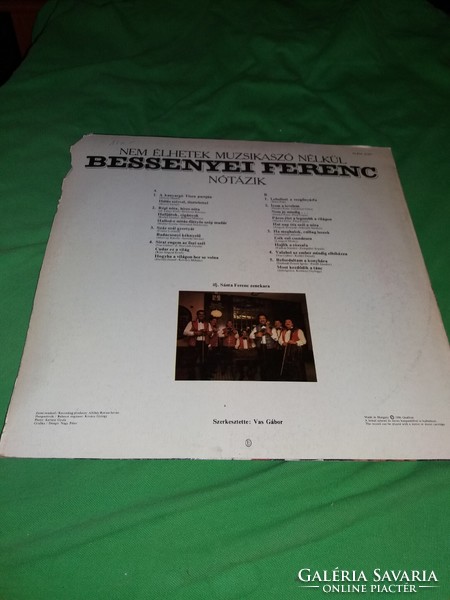 Régi BESSENYEI FERENC NÓTÁK 1986. zene bakelit LP nagylemez szép állapotban a képek szerint
