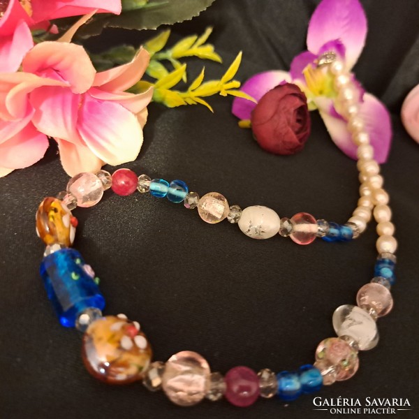 Murano glass and pearl necklaces