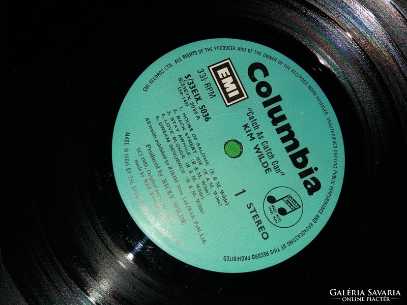 Régi KIM WILDE EMI RECORDS 1983. zene bakelit LP nagylemez szép állapotban a képek szerint 2.