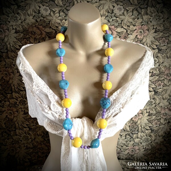 80 cm Italian vintage necklace from the 1980s, flawless quality old jewelry, retro necklaces