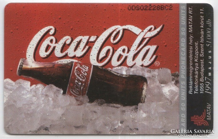 Hungarian phone card 1049 1997 coca-cola girls ods 3 51,000 pcs.