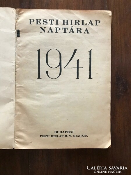 Pesti Hírlap naptára / Erdély 1941.Budapest Pesti Hírlap R.T.Kiadása