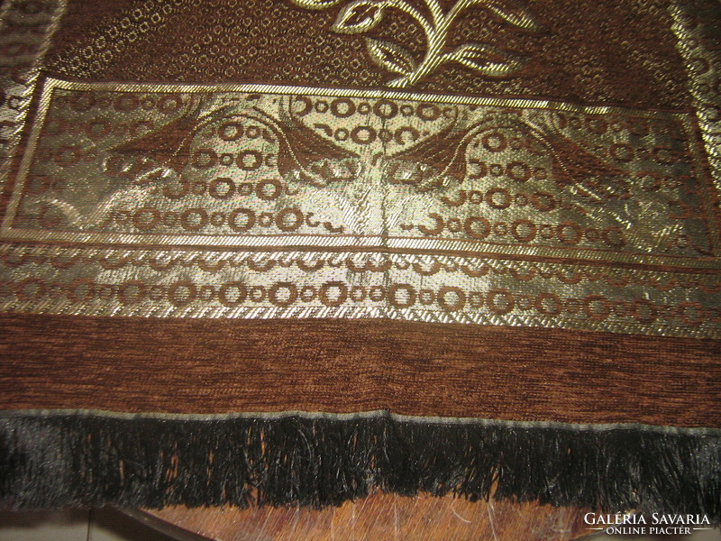 Beautiful and elegant vintage rosy brown velvet-silk woven running wall protector carpet