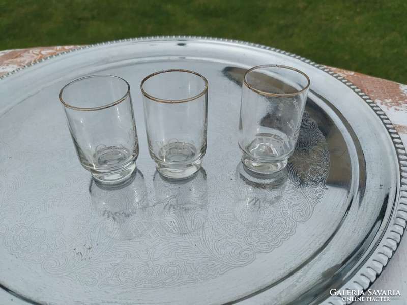 Vodka liqueur glass, short drink glass 3 pieces for sale!
