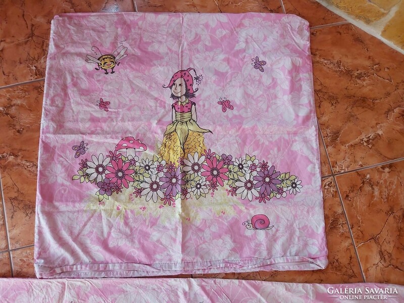 Pink fairy bedding set quilt pillow fairy