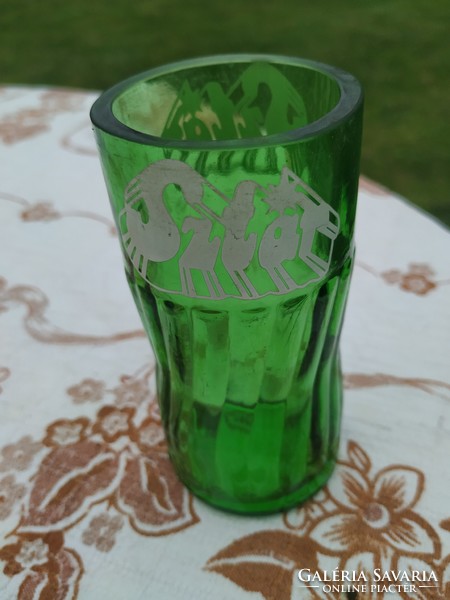 Retro green star glass, glass for sale!
