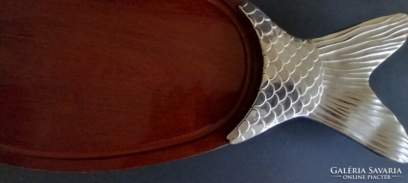 Art-deco design fritz nagel design hardwood fish serving bowl. Negotiable!