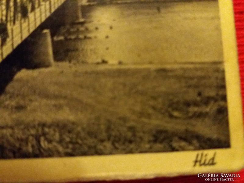 Antik 1944.MUNKÁCS - HÍD BARASITS FOTÓ képeslap szépia szép állapotban képek szerint