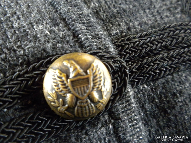 Ralph Lauren vintage szürke kötött kabát, kardigán, M-es, 38-as