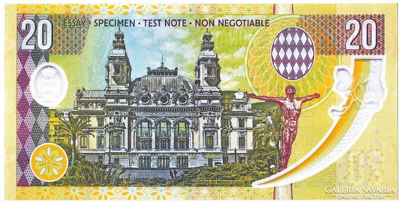 Monaco 20 frank fantázia pénz 1918