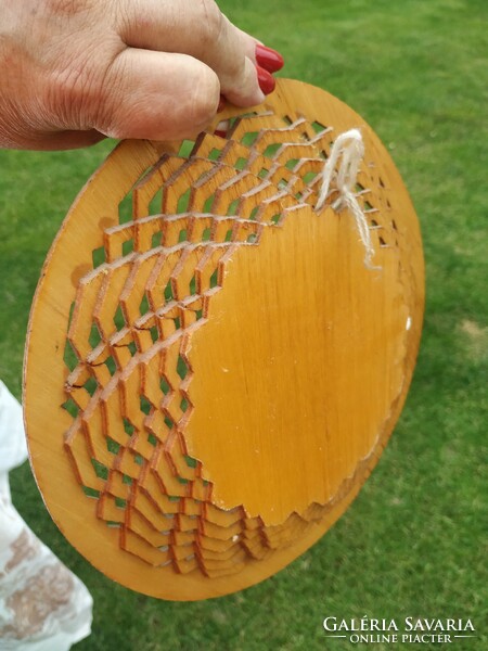 Beautiful openwork wooden decorative plate, offering, wall decoration for sale!