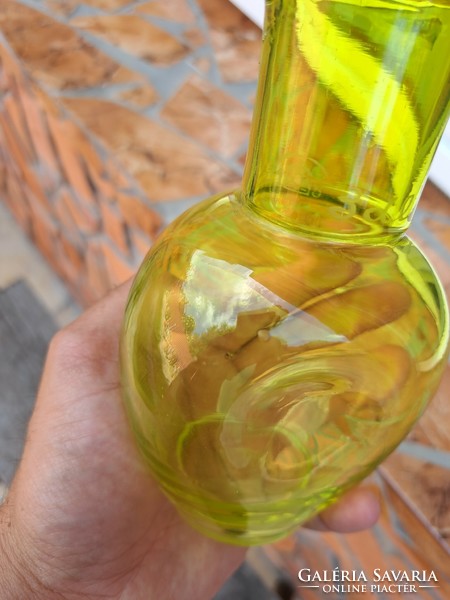 Ritka hitelesített kocsmai  színes kiöntő  3 dl Gyűjtői darab üveg palack pálinka kiöntő kocsma