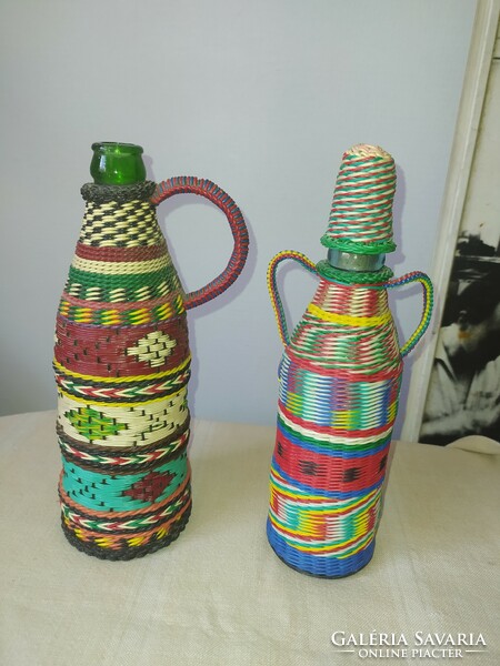 Bottles woven with wire