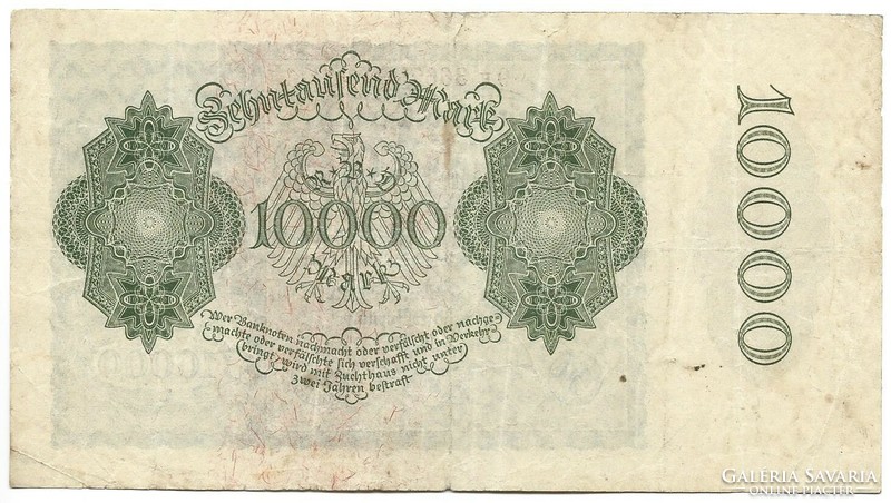 10000 Brand 1922 small size private company printing 6-digit serial number Germany 1.