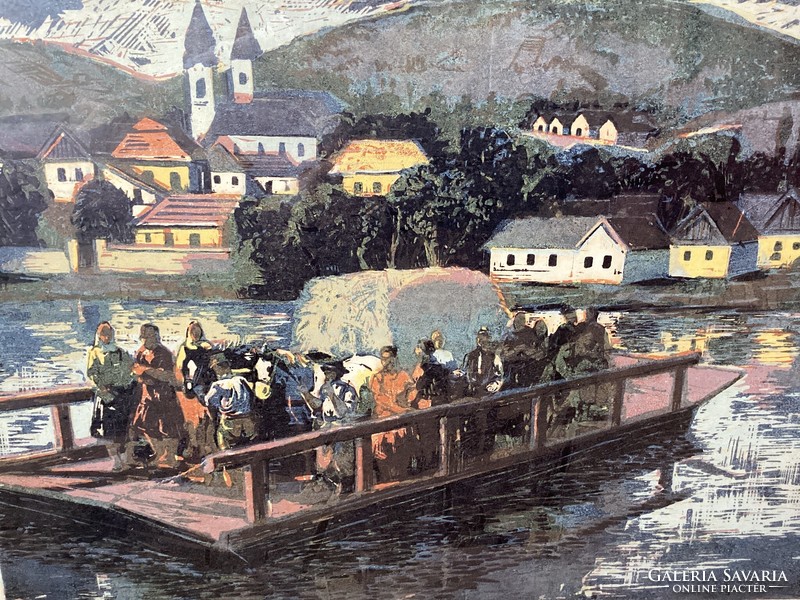 Lajos Mészáros - ferry on the bodrog