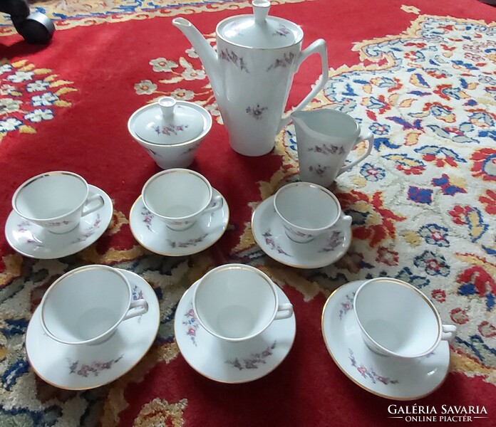 Chodziez Polish porcelain tea and coffee set, 17 pieces