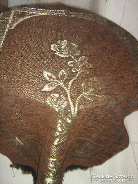 Beautiful and elegant vintage rosy brown velvet-silk woven running wall protector carpet