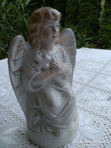 Antique German guardian angel with cross