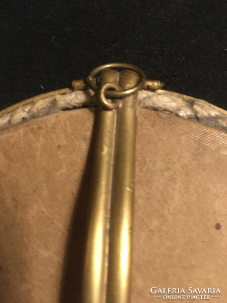 Antique miniature in fire-gilded, bronze frame!!!! 12.5 cm!!