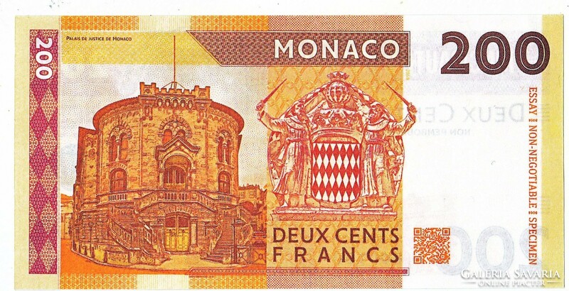 Monaco 200 frank fantázia pénz 1918