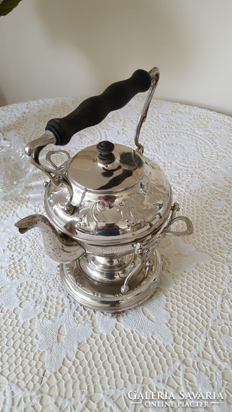 Secession kettle, teapot with warming stand