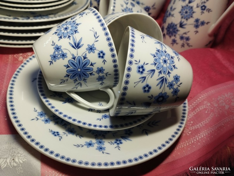 Seltmann, gyönyörű 6 személyes porcelán kávéskészlet