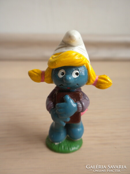 Hupikék smurfs - schleich school creature smurf figure, vintage, 1983