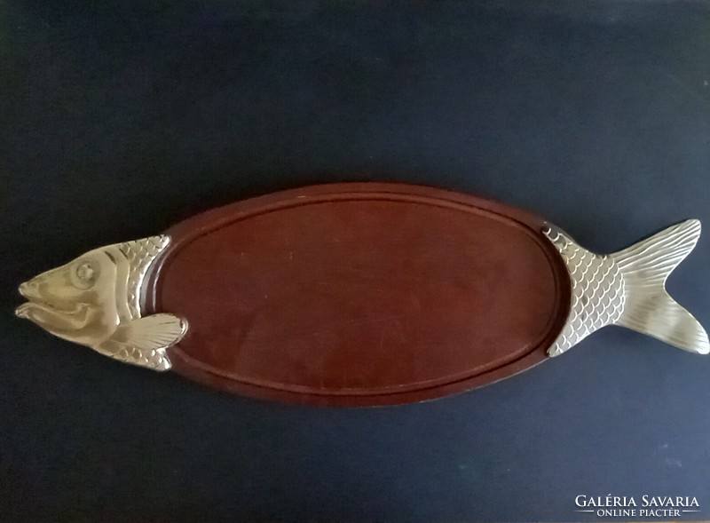 Art-deco design fritz nagel design hardwood fish serving bowl. Negotiable!