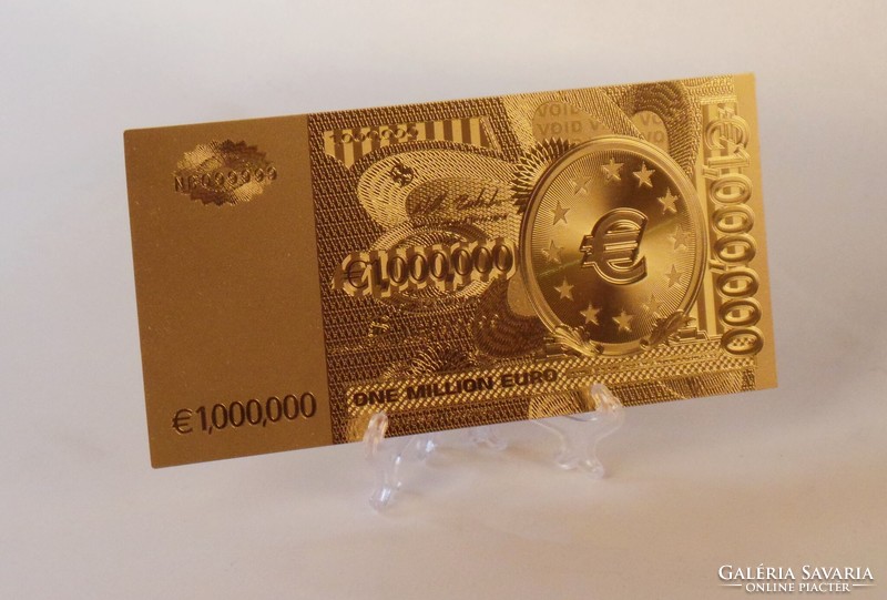 Aranyozott 1 millió euro bankjegy