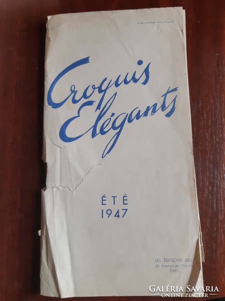 Croquis elegant fashion catalog 1947