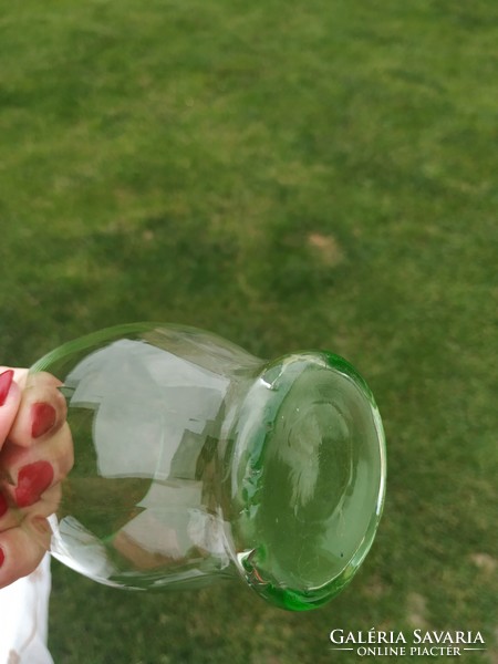 Antik, zöld üveg borospohár 2 db  eladó!