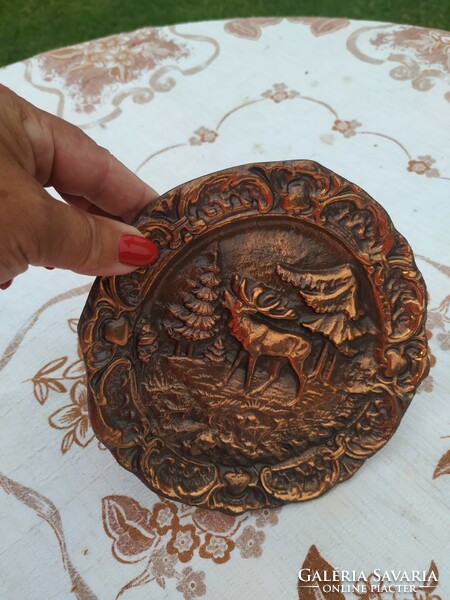 Metal deer wall decoration, wall plate for sale! Wall decoration run with copper